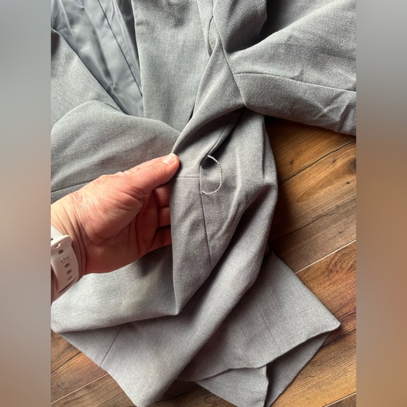 Motherhood Maternity Gray Career Blazer Stretch Work Office Jacket M - Picture 4 of 5